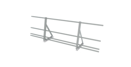 Ограждение кровельное со снегозадержателем на фальц Optima 0,65х2м RAL 9006