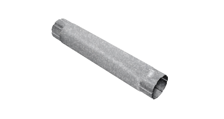 Труба круглая соединительная GL ZN 100 мм 1 м Zn цинк